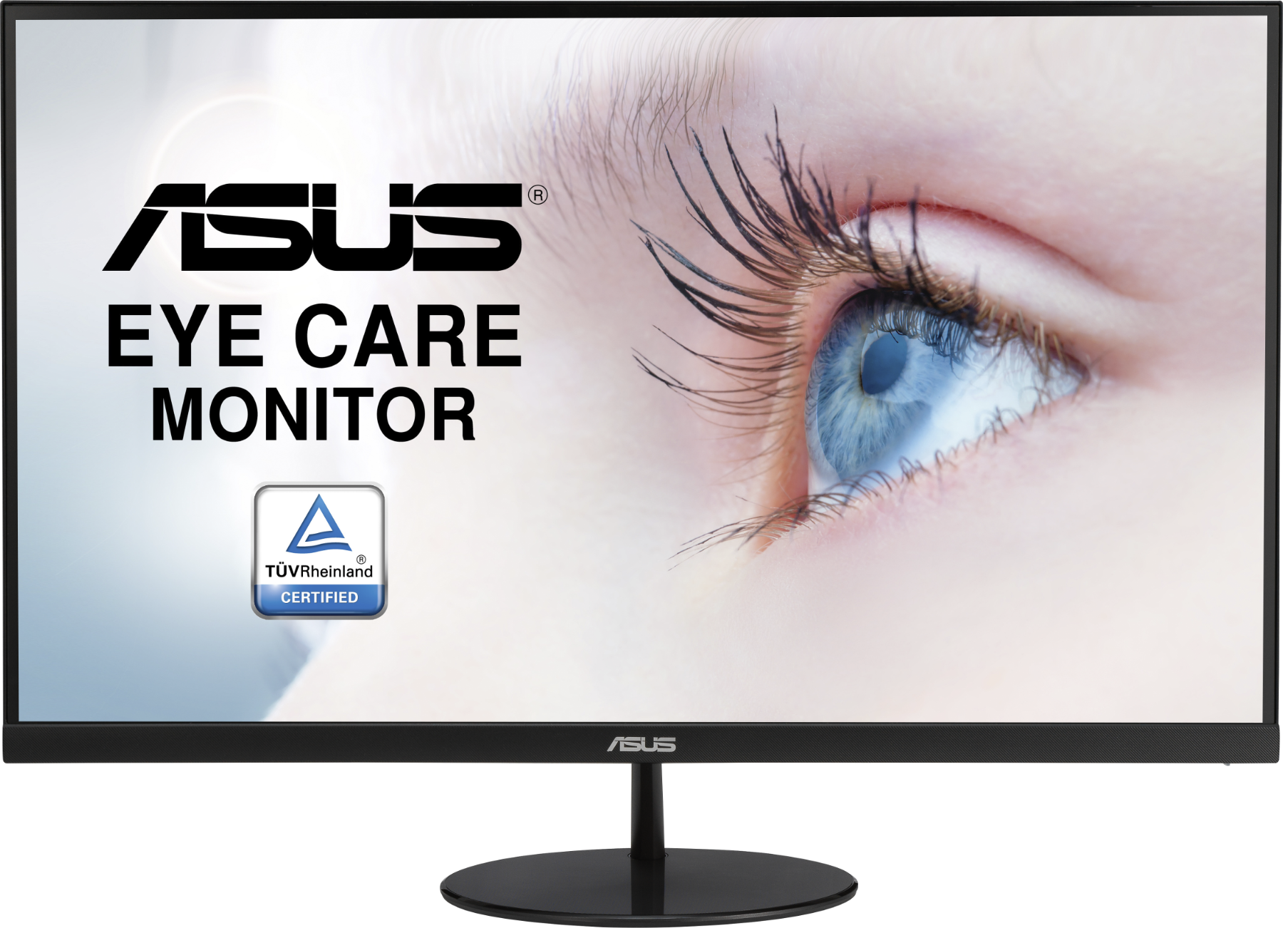 ASUS VL249HE Monitor, 23.8", IPS, 75Hz, 1920x1080, Eye Care, Adaptive-Sync/FreeSync™, Frameless, Slim, Wall Mountable, Flicker Free, Blue Light Filter