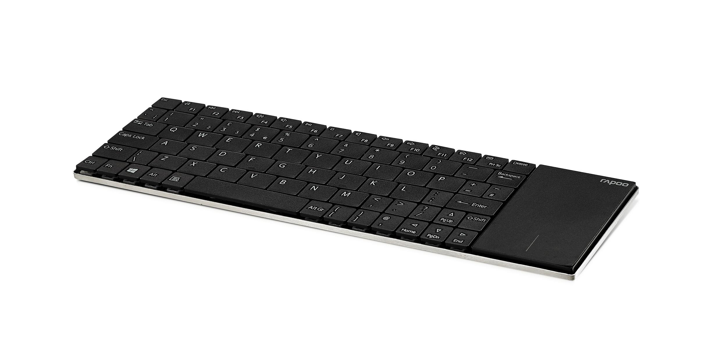 Безжична клавиатура RAPOO E2710, Мултимедийна, 2.4Ghz, Кирилизиране, Черен