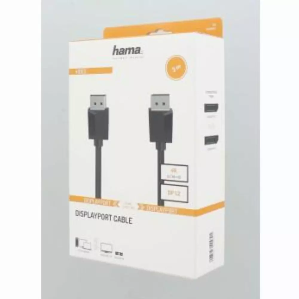Câble HAMA 200697, DisplayPort 1.2 mâle - DisplayPort 1.2 mâle, 3 m, Ultra-HD 4K, Double écran