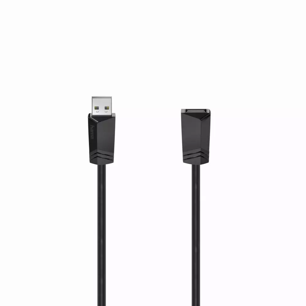 Επέκταση καλωδίου HAMA, USB-A θηλυκό - USB-A αρσενικό, 3 μ, 480 Mbit/s, Μαύρο