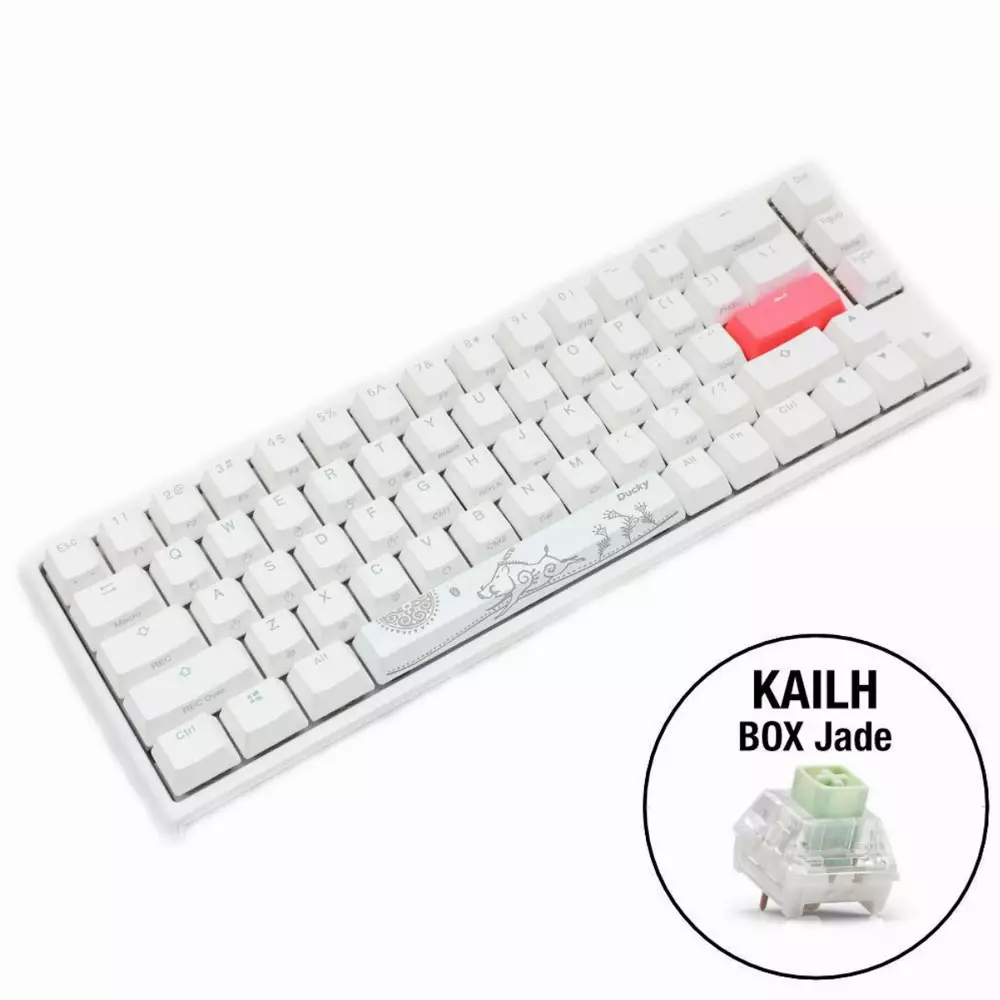 Геймърскa механична клавиатура Ducky One 2 SF White RGB, Kailh BOX Jade