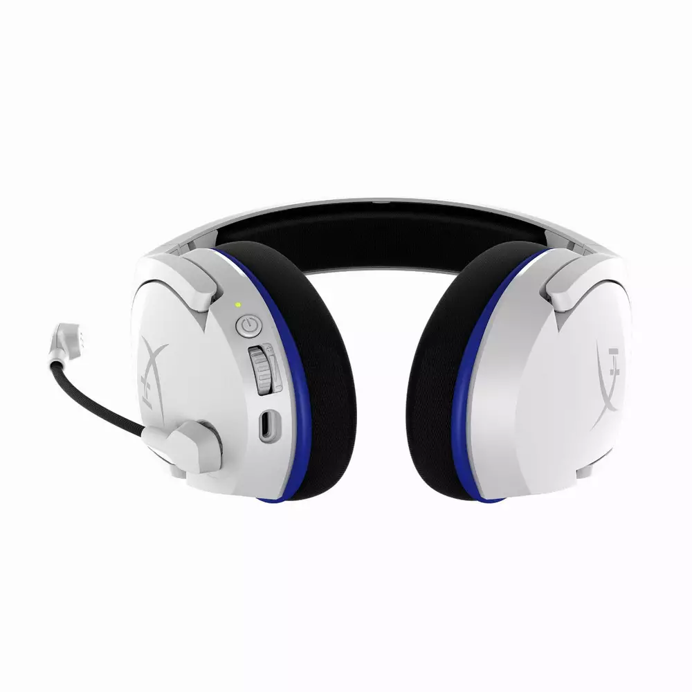 Геймърски безжични слушалки HyperX Cloud Stinger Core Wireless (PS4/PS5), Микрофон, Бял/Син