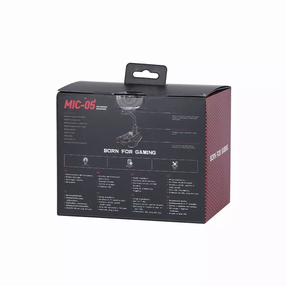 Геймърски микрофон Marvo MIC-05 RGB USB - MARVO-MIC-05
