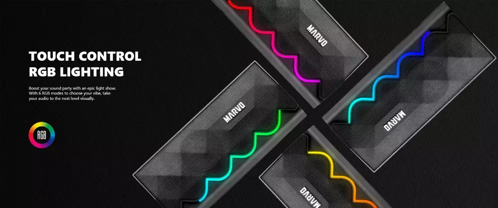 Marvo Тонколони Gaming Speakers 2.0 6W Bluetooth RGB - MARVO-SG-269