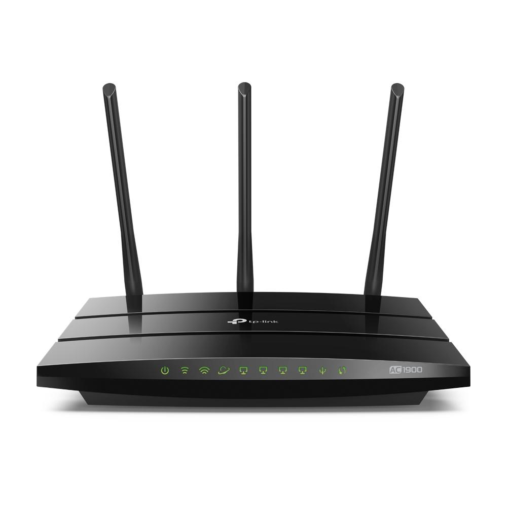 Безжичен рутер TP-Link Archer A9 AC1900, Dual band, Gbps, USB, Черен