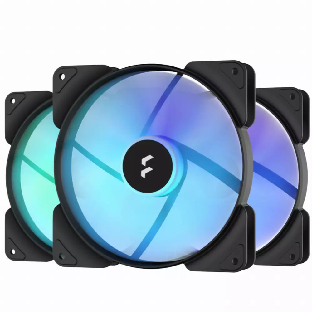 Fractal Aspect 12 RGB PWM Black Fan 3X