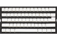 Капачки за механична клавиатура Ducky Pudding White 108-Keycap Set PBT Double-Shot US Layout