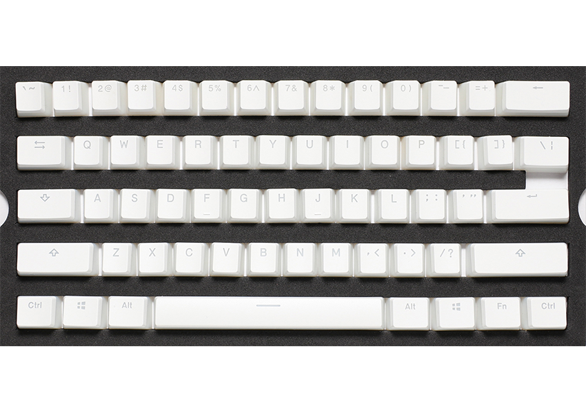 Капачки за механична клавиатура Ducky Pudding White 108-Keycap Set PBT Double-Shot US Layout
