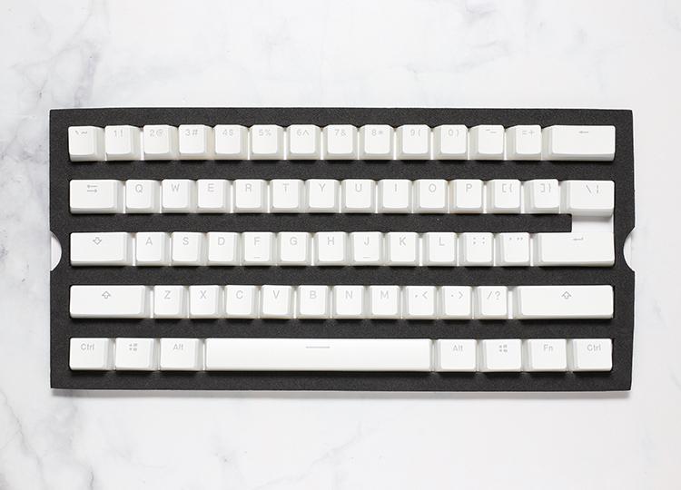 Капачки за механична клавиатура Ducky Pudding White 108-Keycap Set PBT Double-Shot US Layout