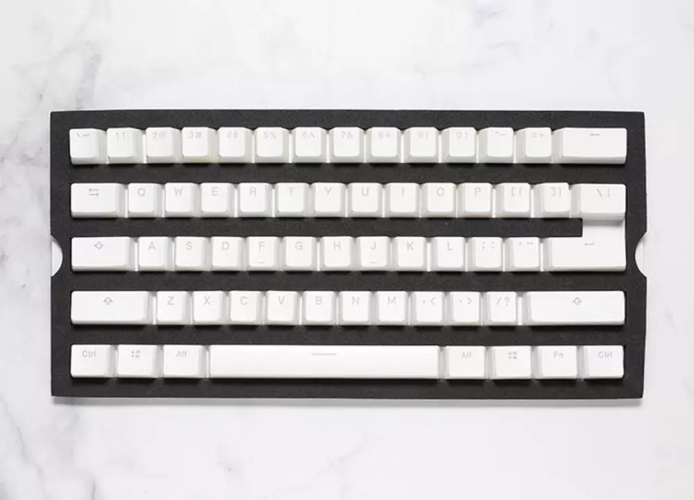Капачки за механична клавиатура Ducky Pudding White 108-Keycap Set PBT Double-Shot US Layout