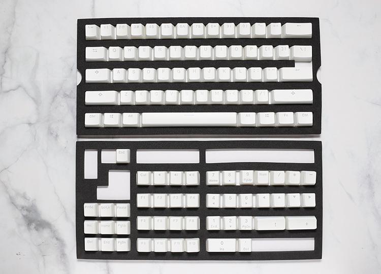 Капачки за механична клавиатура Ducky Pudding White 108-Keycap Set PBT Double-Shot US Layout