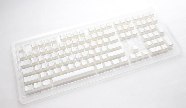 Капачки за механична клавиатура Ducky Pudding White 108-Keycap Set PBT Double-Shot US Layout