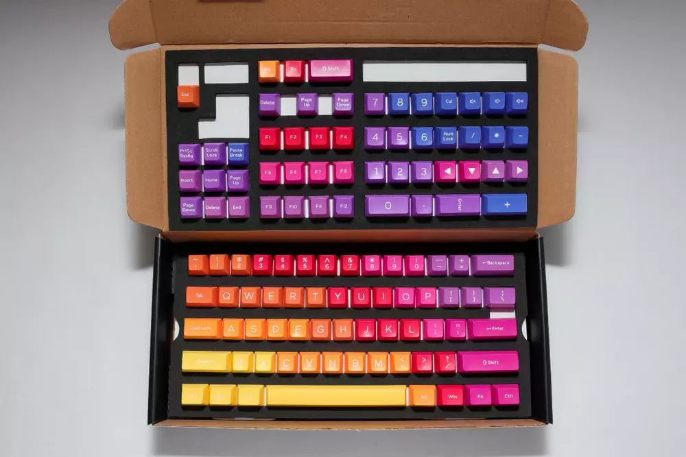 Πλήκτρα για μηχανικό πληκτρολόγιο Ducky Afterglow, 108-Keycap Set ABS, Double-Shot, US Layout