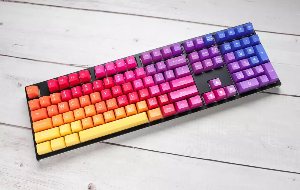 Капачки за механична клавиатура Ducky Afterglow, 108-Keycap Set ABS, Double-Shot, US Layout