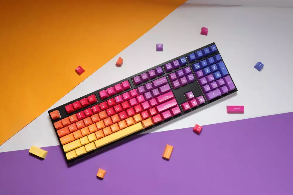 Πλήκτρα για μηχανικό πληκτρολόγιο Ducky Afterglow, 108-Keycap Set ABS, Double-Shot, US Layout