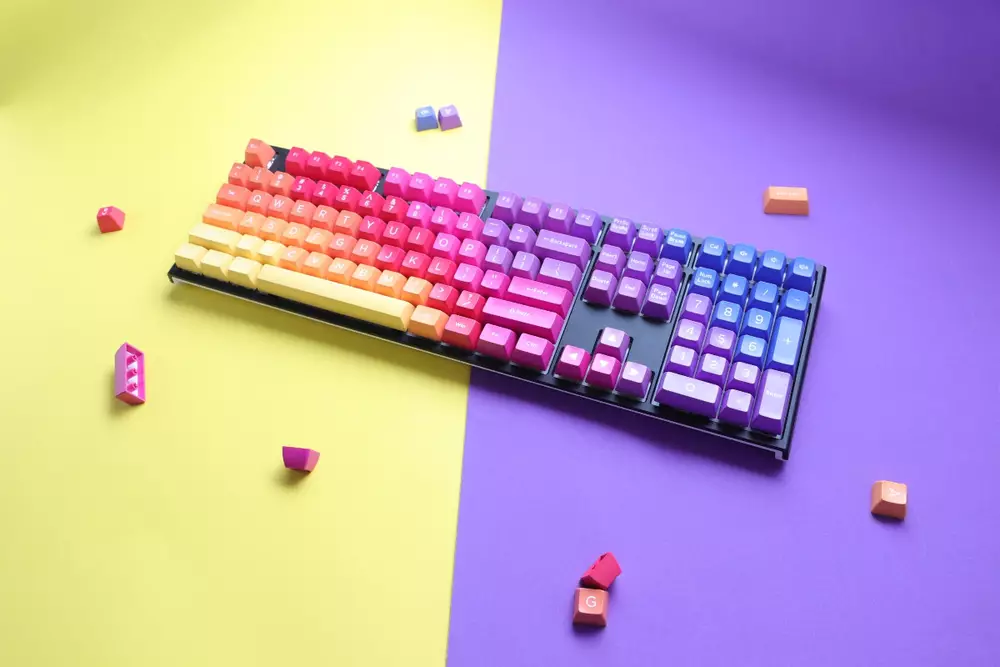 Πλήκτρα για μηχανικό πληκτρολόγιο Ducky Afterglow, 108-Keycap Set ABS, Double-Shot, US Layout