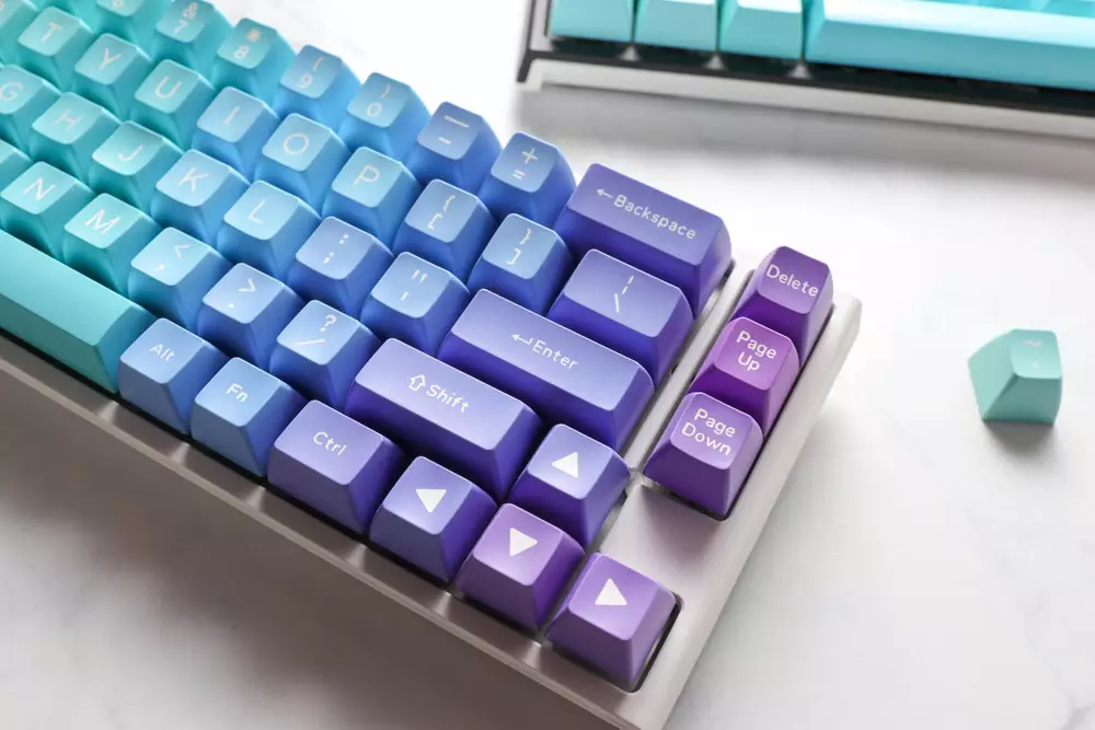 Капачки за механична клавиатура Ducky Azure, 108-Keycap Set ABS, Double-Shot, US Layout