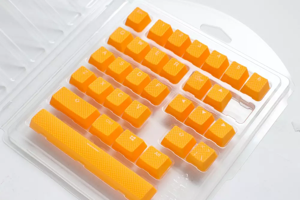 Капачки за механична клавиатура Ducky Yellow 31-Keycap Set Rubber Backlit Double-Shot US Layout