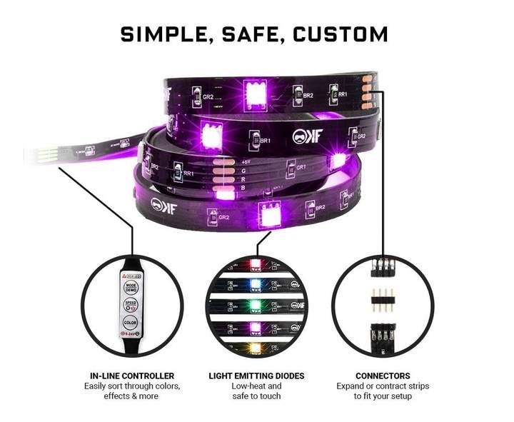 KontrolFreek Gaming Lights Kit - RGB лента USB (3.6m)