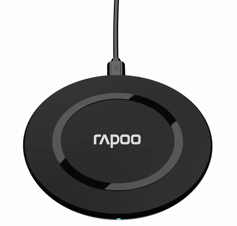 Безжично зарядно устройство с адаптер RAPOO XC140, Qi, 2.5/5/7.5/10W, Черен