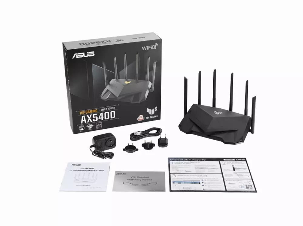 Безжичен рутер ASUS TUF Gaming AX5400 Dual Band WiFi 6 Gaming Router