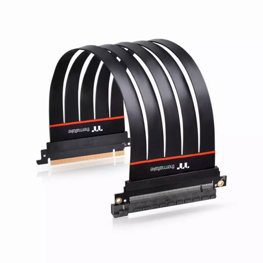 Kабел за вертикален монтаж за видео карта Thermaltake TT Premium PCI-E Riser Universal GPU Extender Riser Cable PCI-E 4.0 x16, 300mm