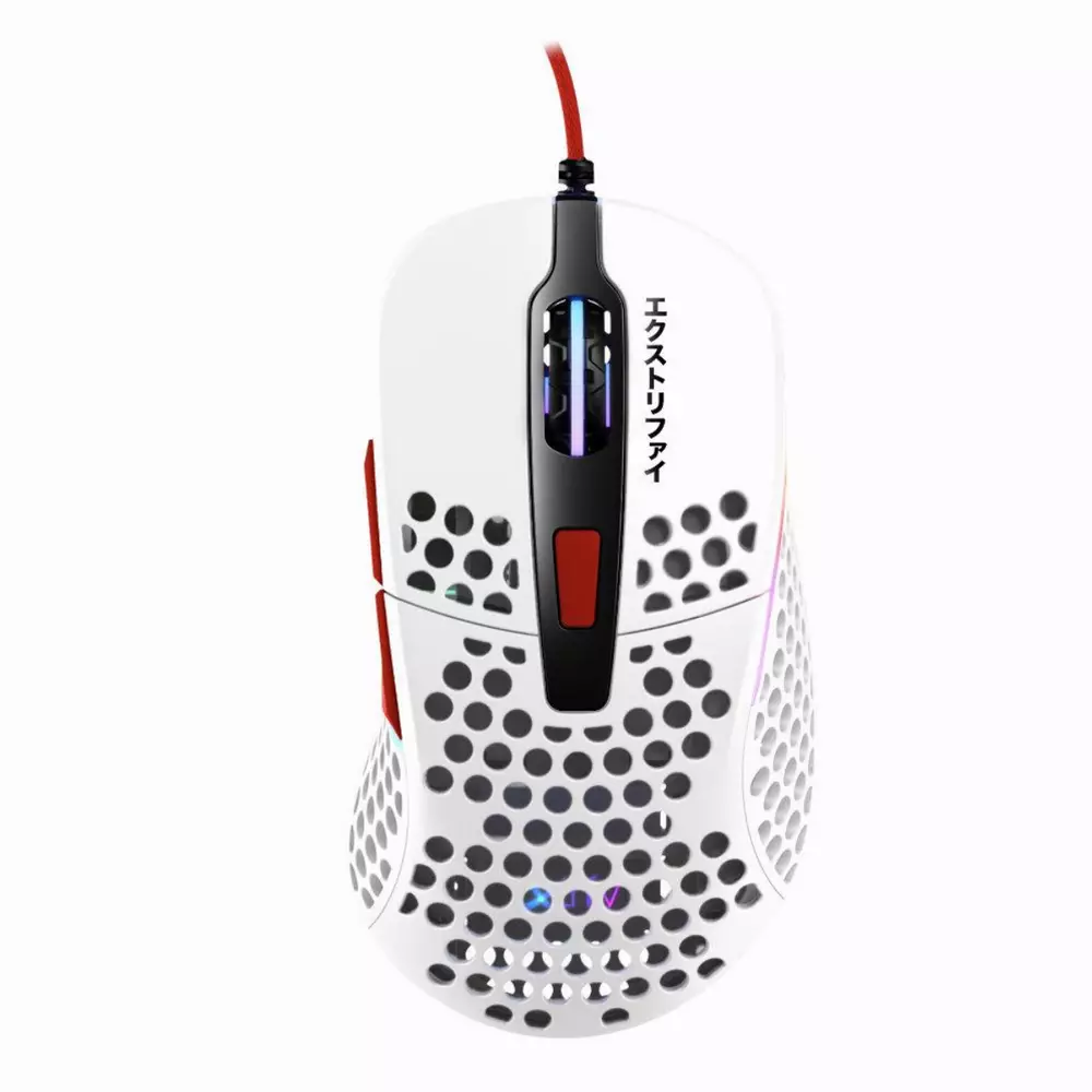 Геймърска мишка Xtrfy M4 Tokyo RGB Бял/Червен - XG-M4-RGB-TOKYO