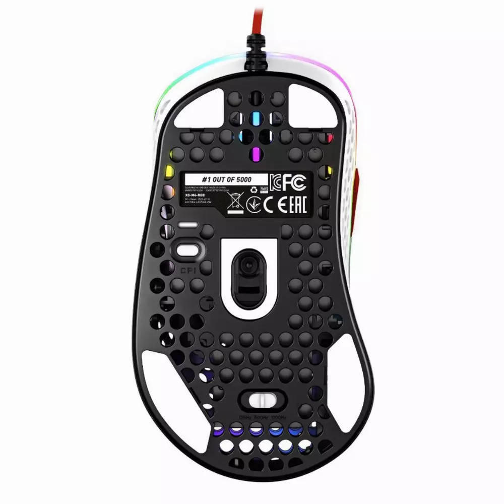Геймърска мишка Xtrfy M4 Tokyo RGB Бял/Червен - XG-M4-RGB-TOKYO