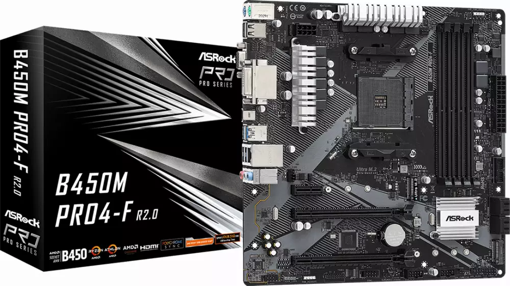 Дънна платка ASRock B450M Pro4-F R2.0