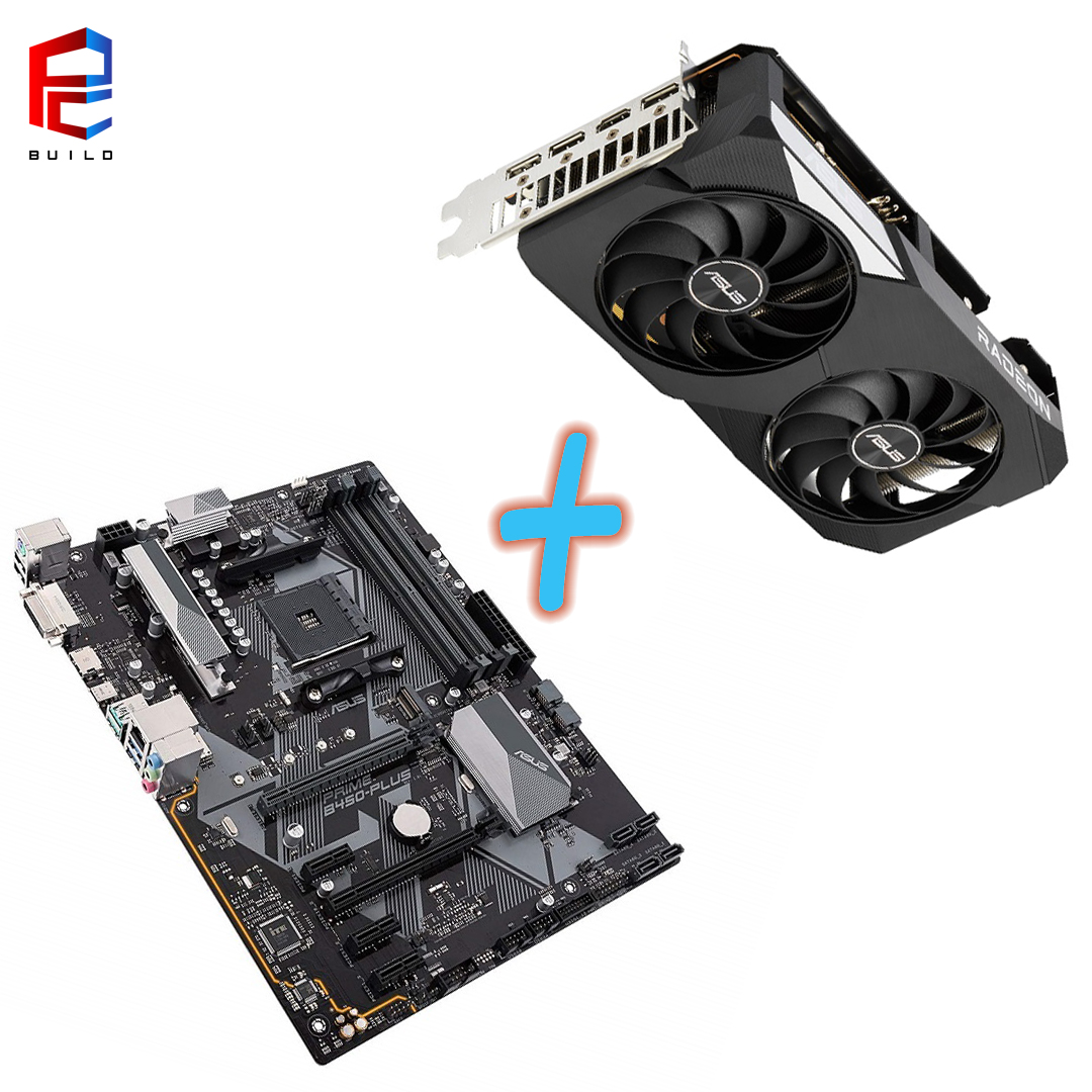 Комбо оферта ASUS DUAL AMD Radeon RX 6600 XT OC 8GB + ASUS PRIME B450 PLUS