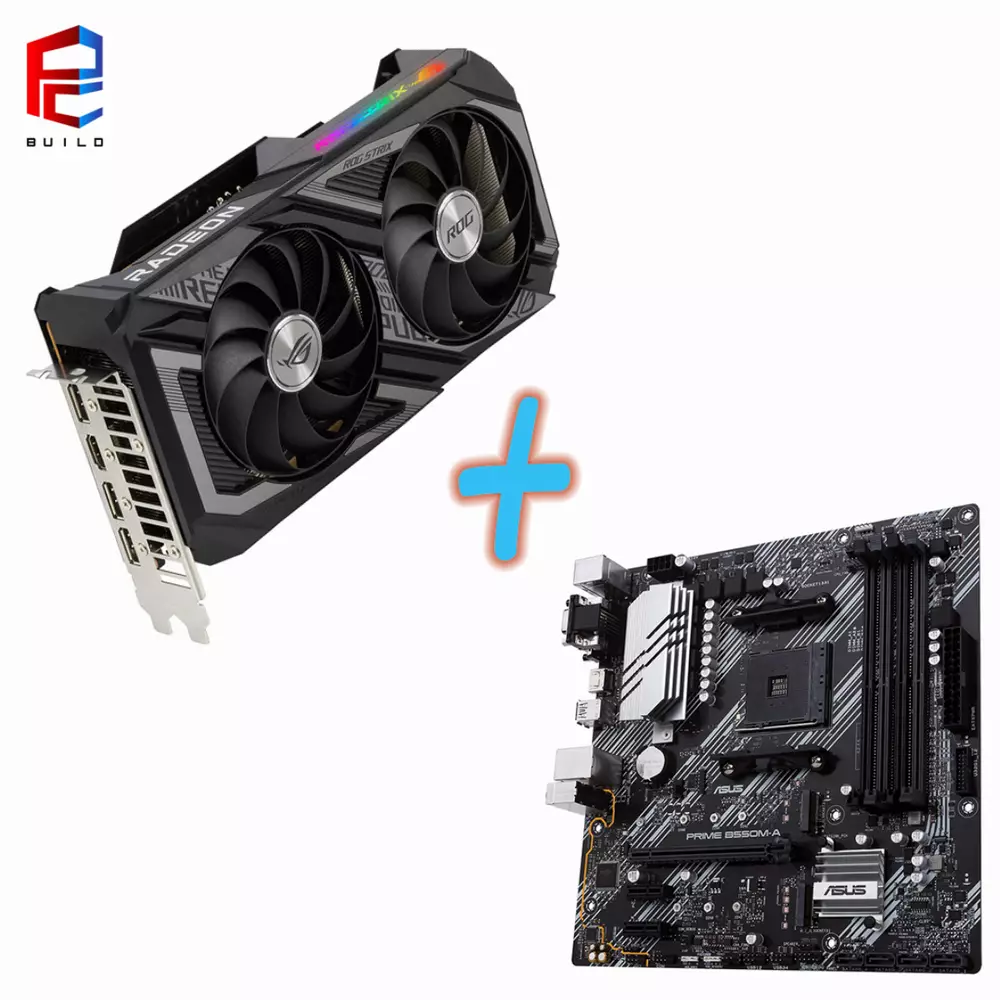 Комбо оферта ASUS ROG STRIX RX 6600 XT OC 8GB + ASUS PRIME B550M-A
