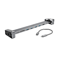 Докинг станция 9 в 1 HAMA 200103, 4 x USB-A, USB-C, HDMI&trade;, LAN, SD, microSD, Сив