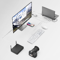 Докинг станция 9 в 1 HAMA 200103, 4 x USB-A, USB-C, HDMI&trade;, LAN, SD, microSD, Сив