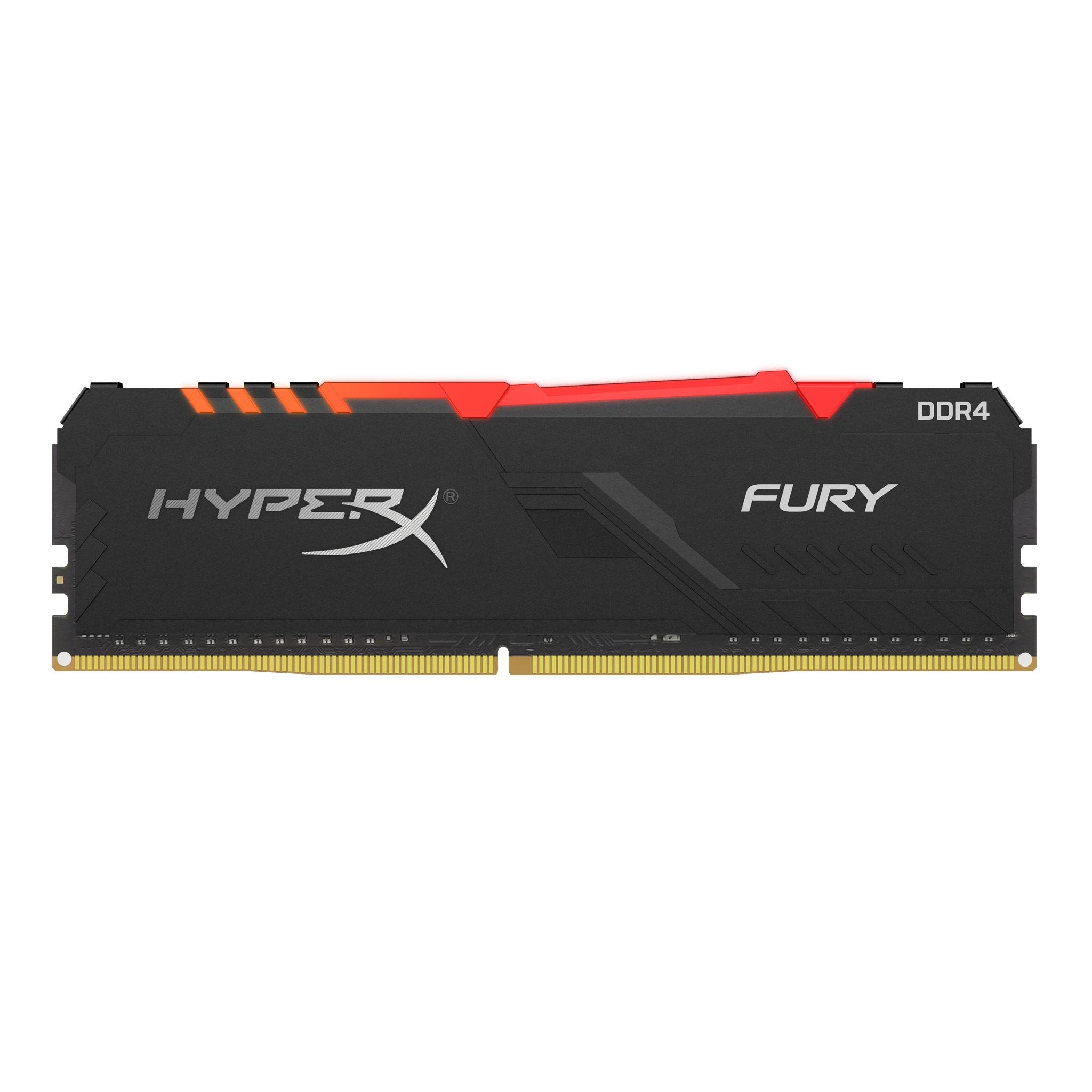 Памет Kingston FURY Beast Black RGB 16GB DDR4 3200MHz CL16 - KF432C16BB1A/16