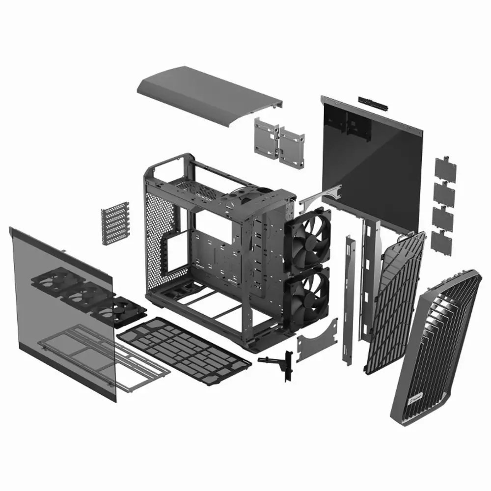 Кутия Fractal Design Torrent Gray Tempered Glass Light