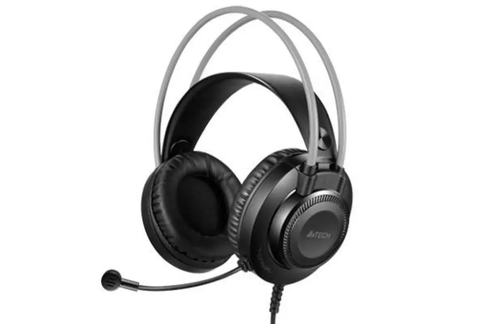 Слушалки с микрофон A4TECH FH200U, Стерео, USB, Черен/Сив