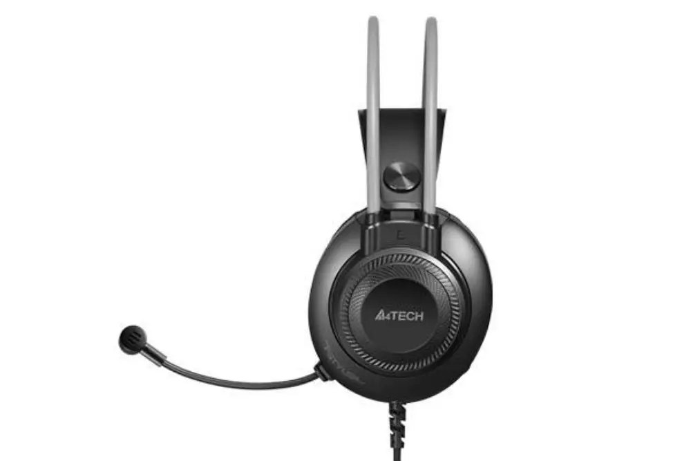 Слушалки с микрофон A4TECH FH200U, Стерео, USB, Черен/Сив
