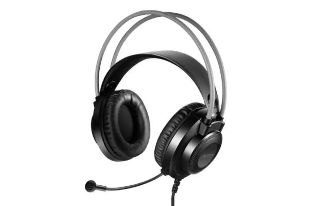 Слушалки с микрофон A4TECH FH200U, Стерео, USB, Черен/Сив