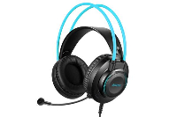 Слушалки с микрофон A4TECH FH200U, Стерео, USB, Черен/Син