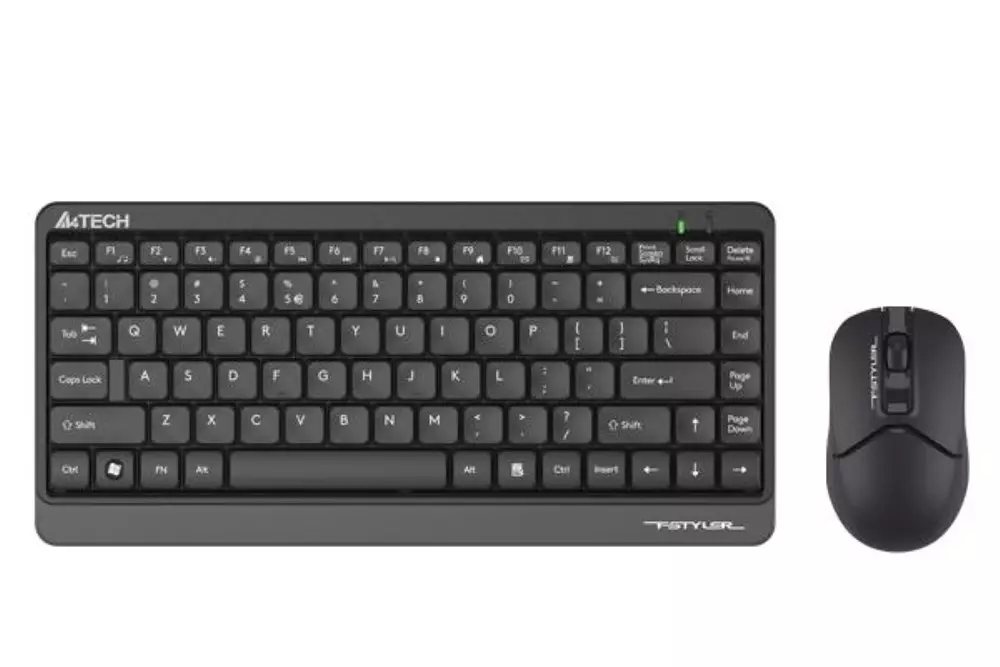 Set tastiera e mouse A4TECH FG1112 Fstyler, Wireless, 2.4 GHz, Nero