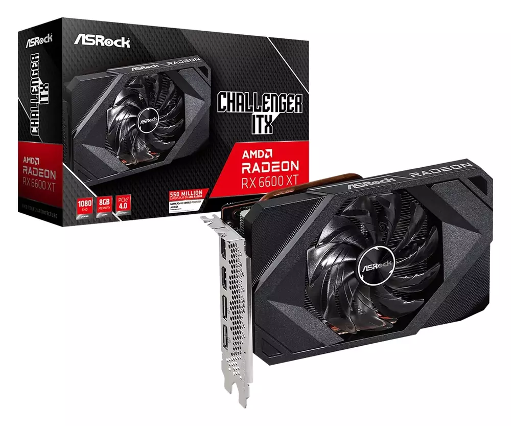 Видео карта ASRock AMD Radeon RX 6600 XT Challenger ITX 8GB