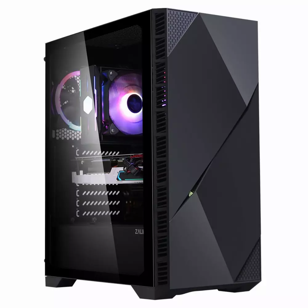 Кутия Zalman Z3 ICEBERG BLACK aRGB Tempered Glass Case ATX