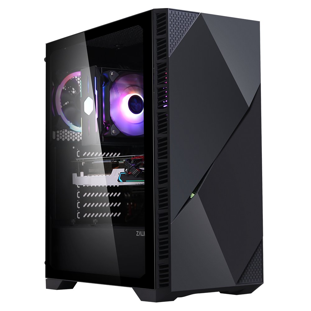 Кутия Zalman Z3 ICEBERG BLACK aRGB Tempered Glass Case ATX