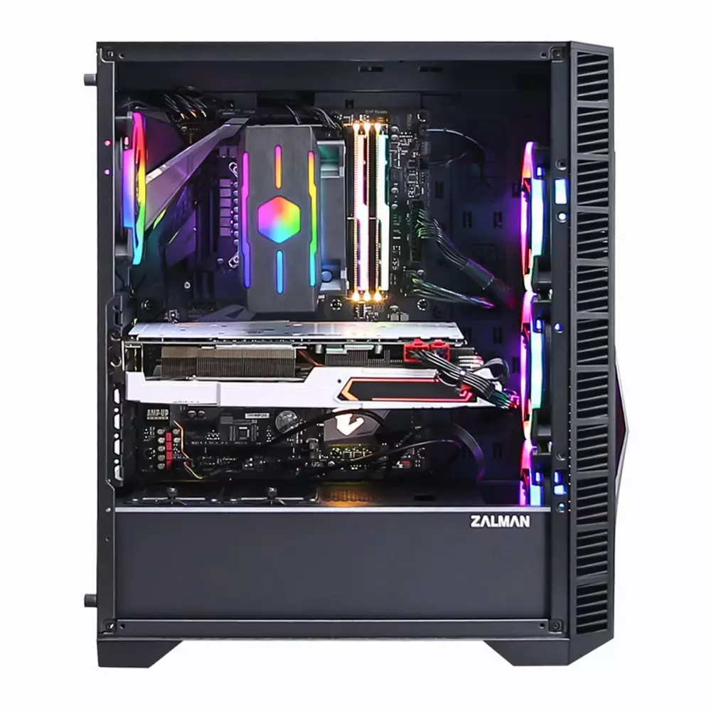 Кутия Zalman Z3 ICEBERG BLACK aRGB Tempered Glass Case ATX