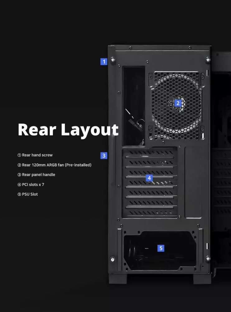 Кутия Zalman Z3 ICEBERG BLACK aRGB Tempered Glass Case ATX