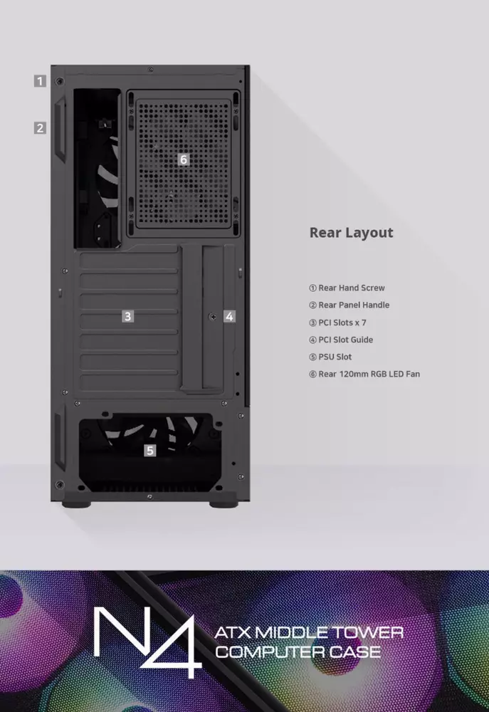 Кутия Zalman N4 RGB Tempered Glass Case ATX