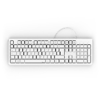 Клавиатура HAMA KC-200, с кабел, USB, бяла