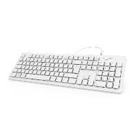Клавиатура HAMA KC-200, с кабел, USB, бяла
