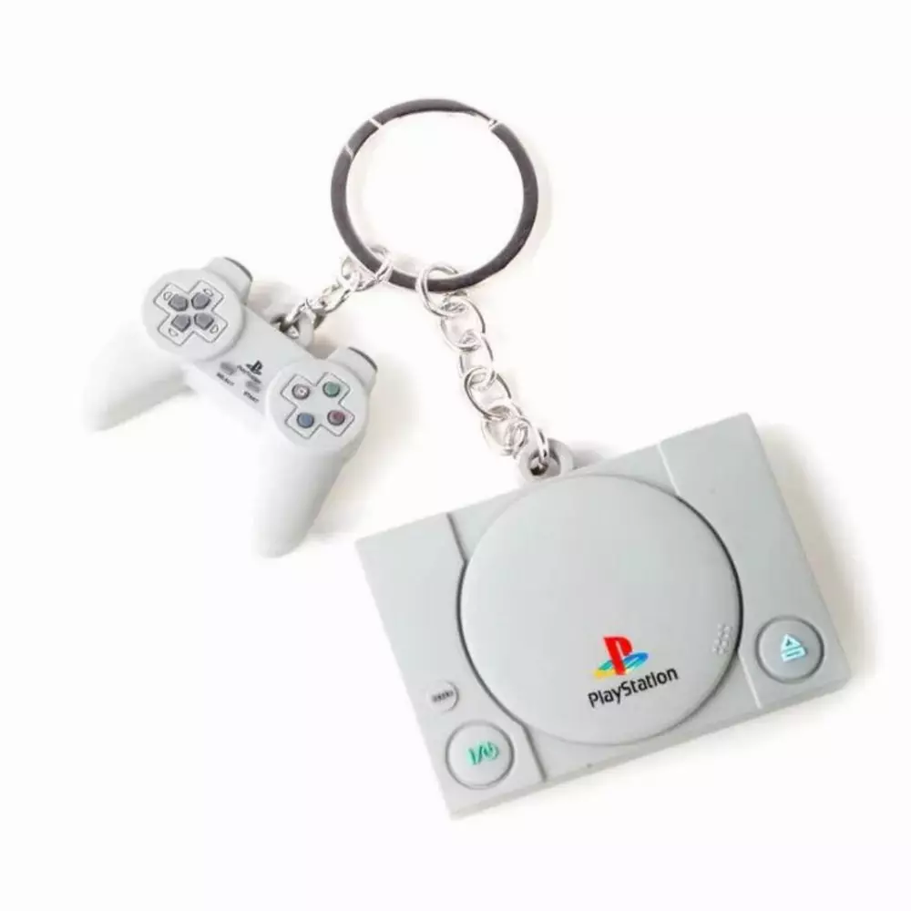 Ключодържател Playstation - Console & Controller 3D Rubber Keychain, Difuzed