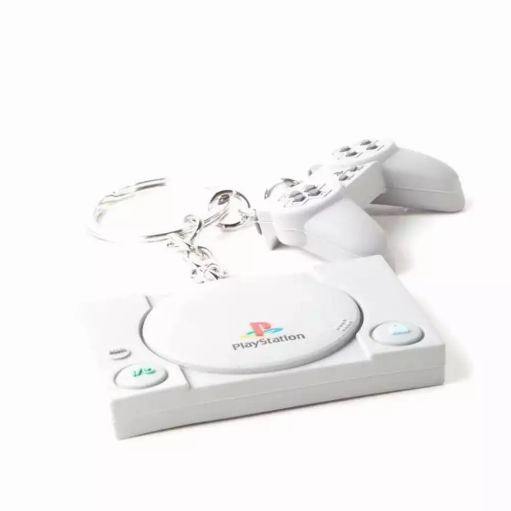 Ключодържател Playstation - Console & Controller 3D Rubber Keychain, Difuzed